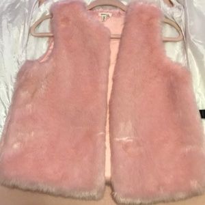 Pink Faux Fur Vest